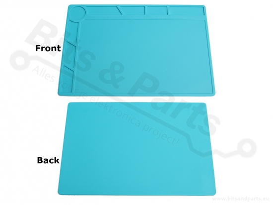 Silicone work mat 34cm x 23cm x 5mm blue